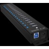 Icy Box USB 3.2 Hub 16 Θυρών με σύνδεση USB-A & Θύρα Φόρτισης και Εξωτερική Παροχή Ρεύματος