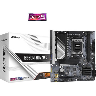 ASRock B650M-HDV/M.2 Motherboard Micro ATX με AMD AM5 Socket 90-MXBLA0-A0UAYZ