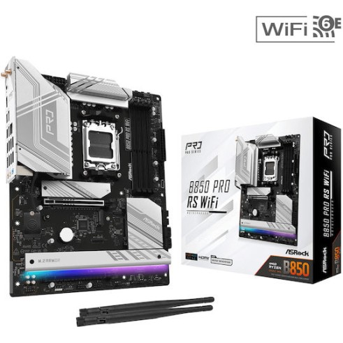 ASRock B850 PRO RS WiFi Motherboard ATX με AMD AM5 Socket 90-MXBQL-A0UAYZ