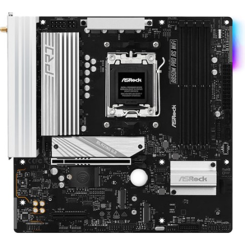 ASRock B850M Pro RS WiFi Motherboard Micro ATX με AMD AM5 Socket 90-MXBR7-A0UAYZ