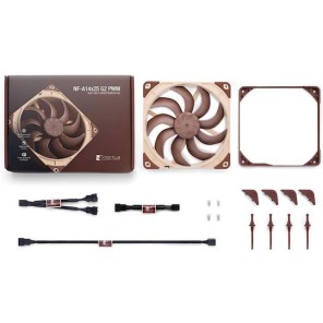 Noctua NF-A14x25 G2 PWM Case Fan 140mm με Χωρίς Led Φωτισμό και Σύνδεση 4-Pin Καφέ