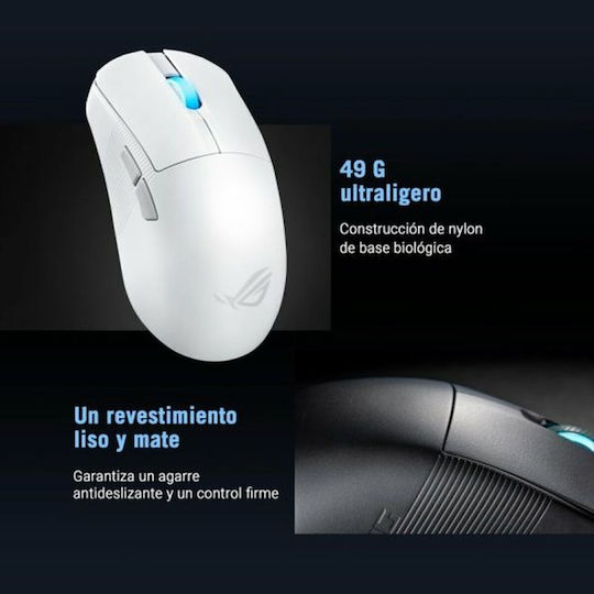 Asus ROG Harpe Ace Mini Ασύρματο RGB Gaming Ποντίκι 42000 DPI Moonlight White