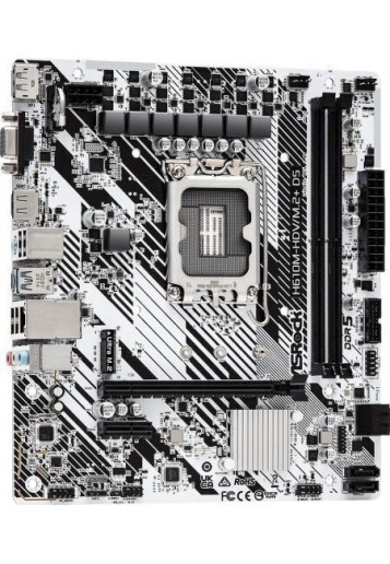 ASRock H610M-HDV/M.2+ D5 Motherboard Micro ATX με Intel 1700 Socket 90-MXBM50-A0UAYZ