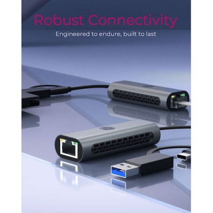 Icy Box IB-LAN301-C3 USB-C Αντάπτορας Δικτύου για Ενσύρματη σύνδεση Ethernet