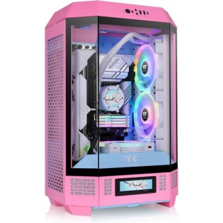 Thermaltake The Tower 300 Micro Tower Κουτί Υπολογιστή με Πλαϊνό Παράθυρο και RGB Φωτισμό Bubble Pink