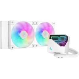 Deepcool LT240 Υδρόψυξη Επεξεργαστή Διπλού Ανεμιστήρα 120mm για Socket AM4/AM5/1700/1200/115x με ARGB Φωτισμό Λευκή