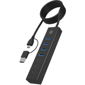 Icy Box USB 3.2 Hub 7 Θυρών με σύνδεση USB-A / USB-C