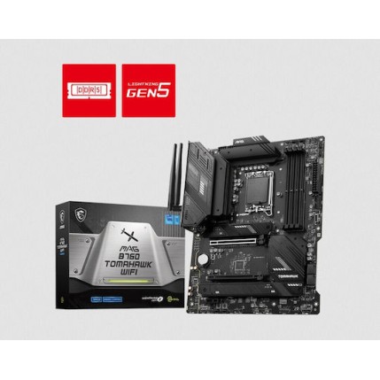 MSI MAG B760 TOMAHAWK WIFI Motherboard ATX με Intel 1700 Socket 7D96-003R