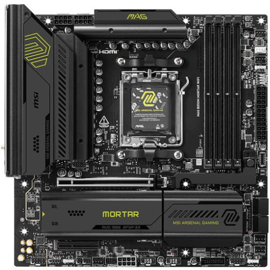MSI MAG B850M Mortar Wifi Motherboard Micro ATX με AMD AM5 Socket 7E61-001R