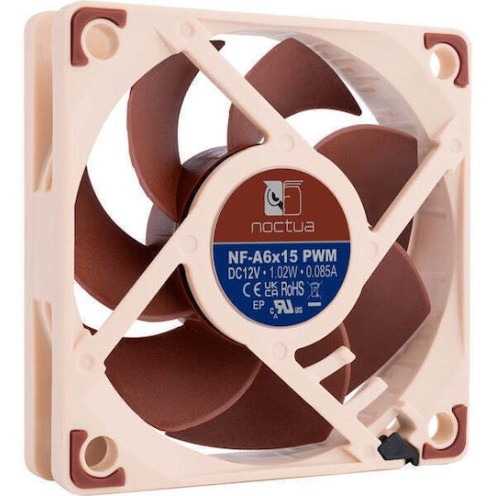 Noctua NF-A6x15 PWM Case Fan 60mm με Σύνδεση 4-Pin Καφέ