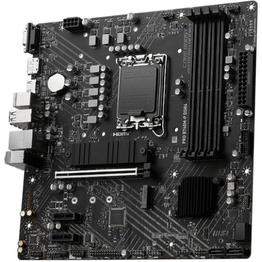MSI Pro B760M-P DDR4 Motherboard Micro ATX με Intel 1700 Socket 7E02-001R