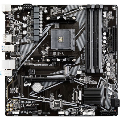 Gigabyte A520M DS3H V2 Motherboard Micro ATX με AMD AM4 Socket