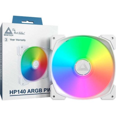 Montech Case Fan 140mm με ARGB Φωτισμό Λευκό