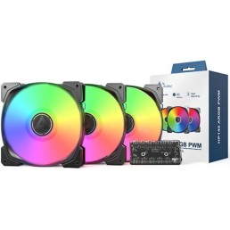 Montech HP140 Case Fan με ARGB Φωτισμό και Σύνδεση 4-Pin PWM 3τμχ