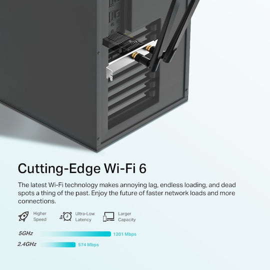 TP-LINK Archer TX20E v1 Ασύρματη Κάρτα Δικτύου Wi‑Fi 6 (1775Mbps) PCI