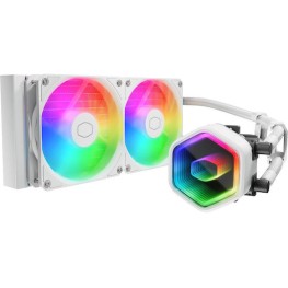 CoolerMaster MasterLiquid 240 Core II Υδρόψυξη Επεξεργαστή Διπλού Ανεμιστήρα 120mm για Socket 1700/1200/115x με ARGB Φωτισμό Λευκή
