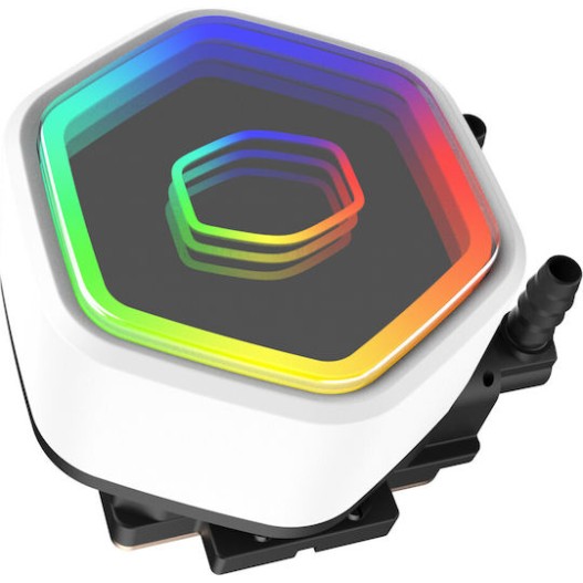 CoolerMaster MasterLiquid 240 Core II Υδρόψυξη Επεξεργαστή Διπλού Ανεμιστήρα 120mm για Socket 1700/1200/115x με ARGB Φωτισμό Λευκή