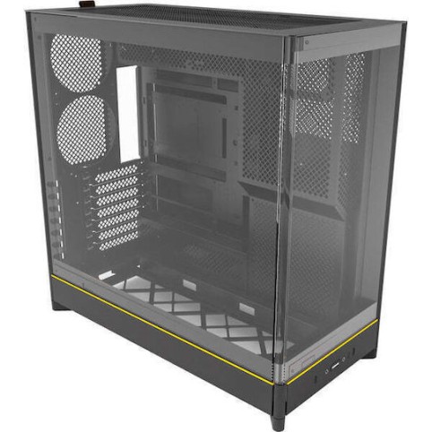 Montech HS02 Gaming Midi Tower Κουτί Υπολογιστή με Πλαϊνό Παράθυρο Μαύρο