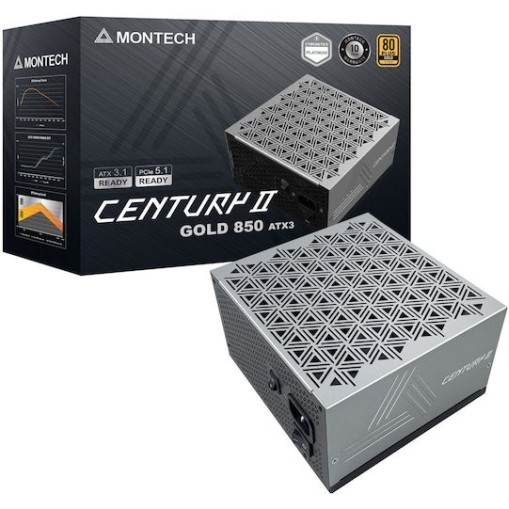 Montech Century II 850W Γκρι Τροφοδοτικό Υπολογιστή Full Modular 80 Plus Gold