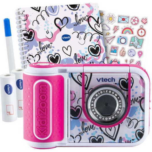 Vtech Kidizoom Print Scrapbook Bundle Παιδική Φωτογραφική Μηχανή με Θερμική Εκτύπωση Ροζ
