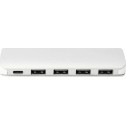 Digitus USB 3.0 Hub 5 Θυρών με σύνδεση USB-C & Θύρα Φόρτισης Ασημί