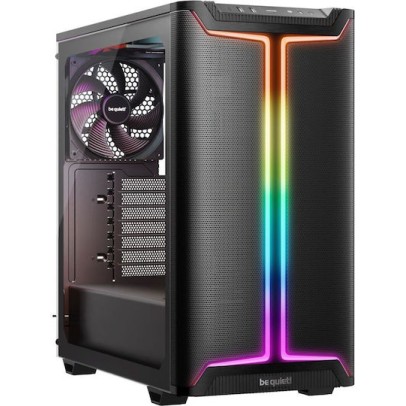 Be Quiet Pure Base 501 DX Gaming Midi Tower Κουτί Υπολογιστή με Πλαϊνό Παράθυρο και RGB Φωτισμό Μαύρο