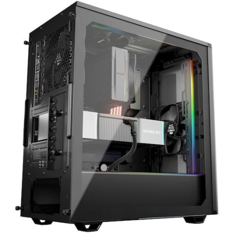 Be Quiet Pure Base 501 DX Gaming Midi Tower Κουτί Υπολογιστή με Πλαϊνό Παράθυρο και RGB Φωτισμό Μαύρο