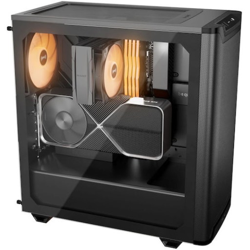 Be Quiet Pure Base 501 DX Gaming Midi Tower Κουτί Υπολογιστή με Πλαϊνό Παράθυρο και RGB Φωτισμό Μαύρο