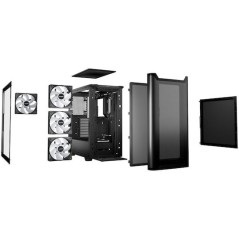 Be Quiet Pure Base 501 LX Gaming Midi Tower Κουτί Υπολογιστή με Πλαϊνό Παράθυρο και RGB Φωτισμό Μαύρο