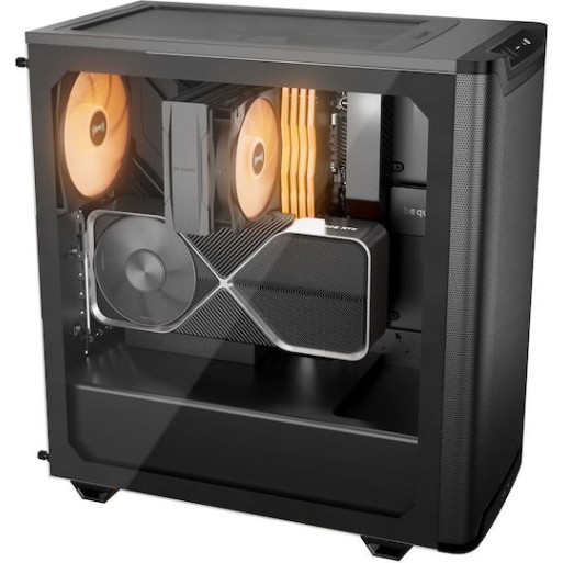 Be Quiet Pure Base 501 LX Gaming Midi Tower Κουτί Υπολογιστή με Πλαϊνό Παράθυρο και RGB Φωτισμό Μαύρο