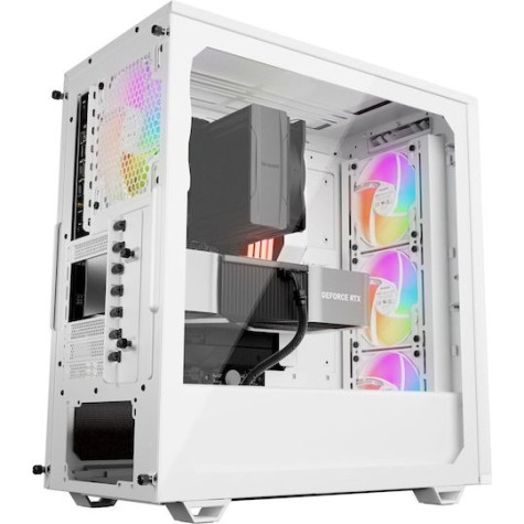 Be Quiet Pure Base 501 LX Gaming Midi Tower Κουτί Υπολογιστή με Πλαϊνό Παράθυρο και RGB Φωτισμό Λευκό