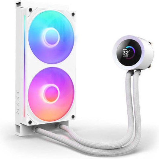 NZXT Kraken Plus RGB Υδρόψυξη Επεξεργαστή Διπλού Ανεμιστήρα 120mm για Socket AM4/AM5/1700/1200/115x Λευκή