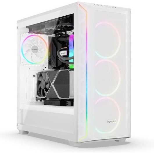 Be Quiet Shadow Base 800 FX Gaming Midi Tower Κουτί Υπολογιστή με Πλαϊνό Παράθυρο και RGB Φωτισμό Λευκό