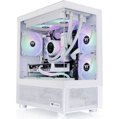Thermaltake View 170 TG Gaming Micro Tower Κουτί Υπολογιστή με Πλαϊνό Παράθυρο και RGB Φωτισμό Λευκό