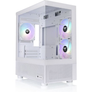 Thermaltake View 170 TG Gaming Micro Tower Κουτί Υπολογιστή με Πλαϊνό Παράθυρο και RGB Φωτισμό Λευκό