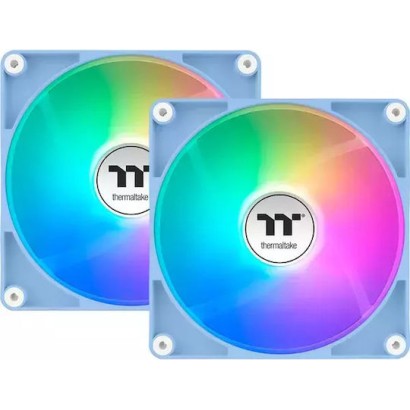 Thermaltake CT120 Case Fan με ARGB Φωτισμό και Σύνδεση 4-Pin PWM 2τμχ Hydrangea Blue
