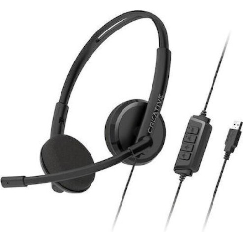Creative HS-230 On Ear Multimedia Ακουστικά με μικρόφωνο και σύνδεση 3.5mm Jack / USB-A