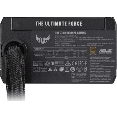 Asus TUF-GAMING-750B 750W Μαύρο Τροφοδοτικό Υπολογιστή Full Wired 80 Plus Bronze