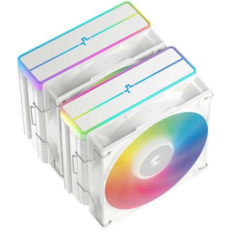 Deepcool AG620 WH ARGB V2 Ψύκτρα Επεξεργαστή Διπλού Ανεμιστήρα για Socket AM4/AM5/1200/115x/1700 Λευκή
