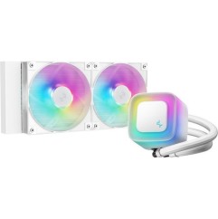 Deepcool LE240 (v2) Υδρόψυξη Επεξεργαστή Διπλού Ανεμιστήρα 120mm για Socket AM4/AM5/1700/1200 με ARGB Φωτισμό Λευκή