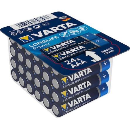 Varta LongLife Power Αλκαλικές Μπαταρίες AAA 1.5V 24τμχ
