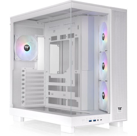 Thermaltake View 600 TG Gaming Full Tower Κουτί Υπολογιστή με Πλαϊνό Παράθυρο Snow White