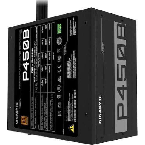 Gigabyte P450B 450W Μαύρο Τροφοδοτικό Υπολογιστή Full Wired 80 Plus Bronze