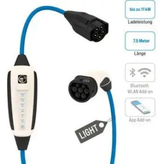 Nrgkick 16A Light Pure Φορητός Τριφασικός Σταθμός Φόρτισης 11kW με Ενσωματωμένο Καλώδιο Type 2