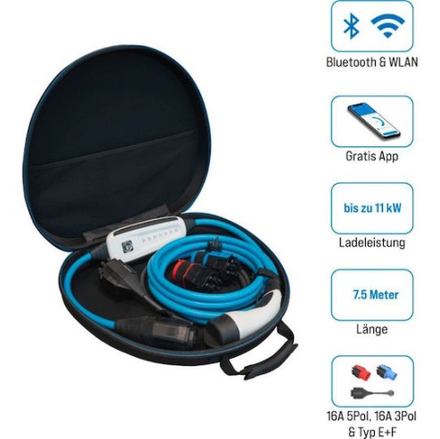 Nrgkick 16A Set Optimal Φορητός Σταθμός Φόρτισης 11kW με Ενσωματωμένο Καλώδιο Type 2