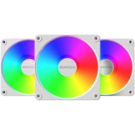 Montech GF120R V2 ARGB Reverse Case Fan με Σύνδεση 3-Pin / 4-Pin PWM 3τμχ Λευκό