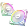 Asus Prime MR120 Case Fan με ARGB Φωτισμό και Σύνδεση 4-Pin PWM 3τμχ Λευκό