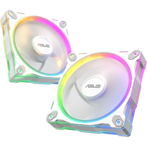 Asus Prime MR120 Case Fan με ARGB Φωτισμό και Σύνδεση 4-Pin PWM 3τμχ Λευκό