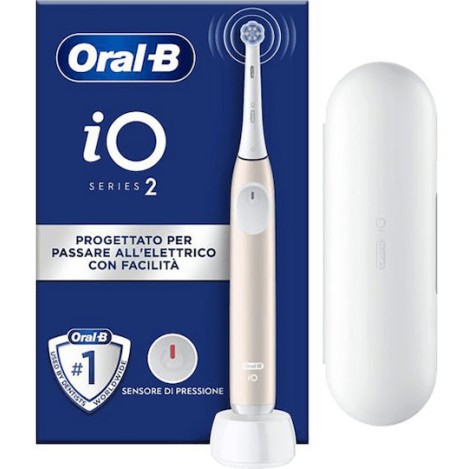 Oral-B iO Series 2 Ηλεκτρική Οδοντόβουρτσα με Αισθητήρα Πίεσης και Θήκη Ταξιδίου Calm Pink