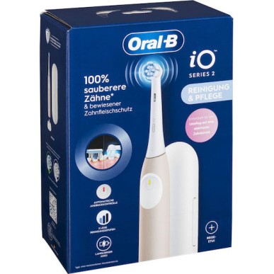 Oral-B iO Series 2 Ηλεκτρική Οδοντόβουρτσα με Αισθητήρα Πίεσης και Θήκη Ταξιδίου Calm Pink